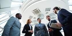 Business consulting professionals in a meeting
